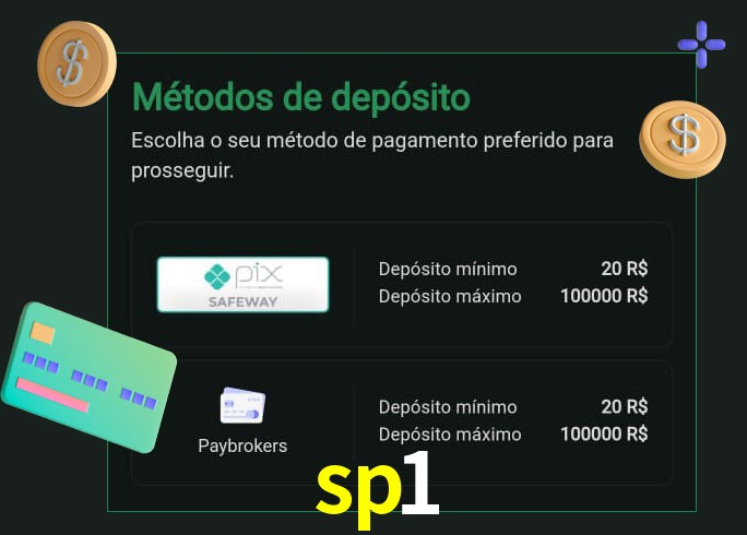 O cassino sp1 oferece uma grande variedade de métodos de pagamento